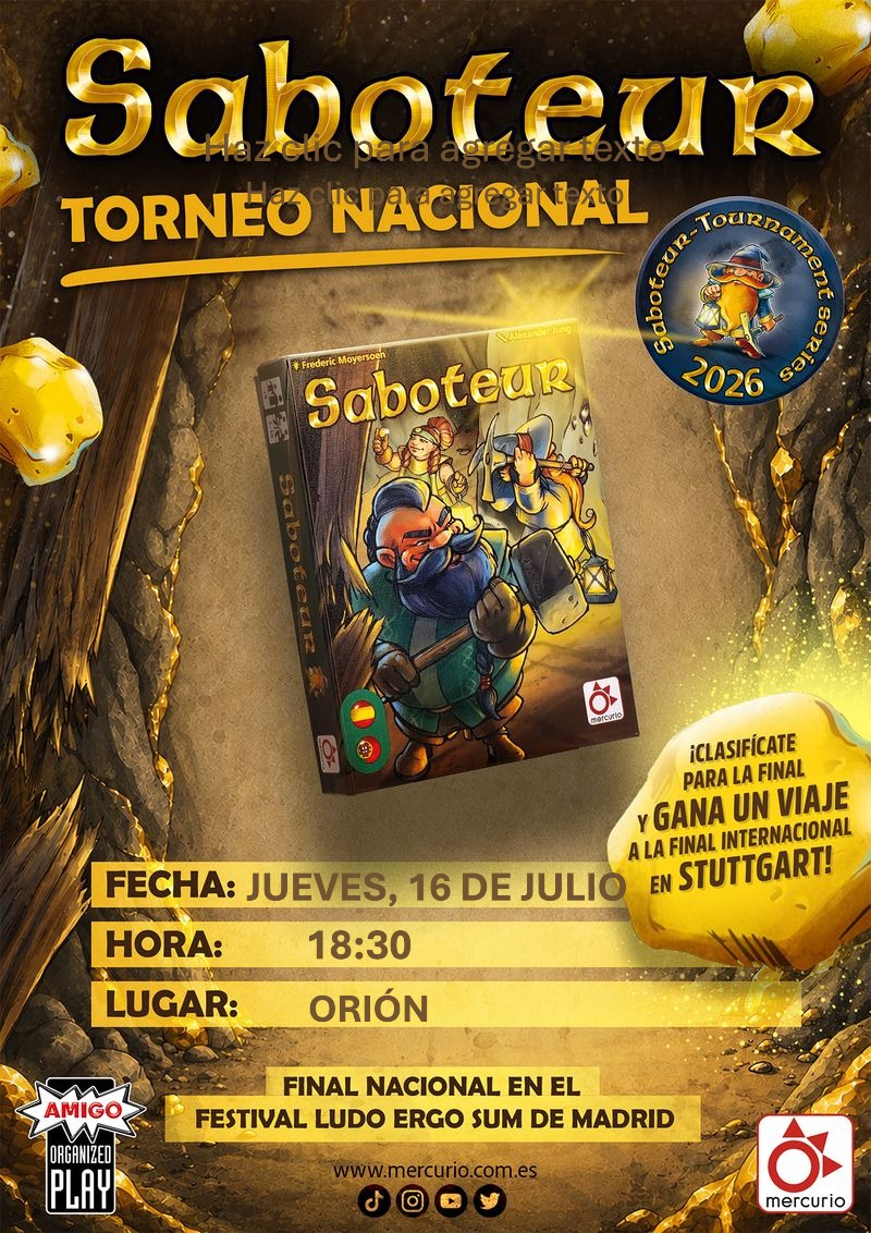 imagen de la noticia TORNEO DE SABOTEUR
